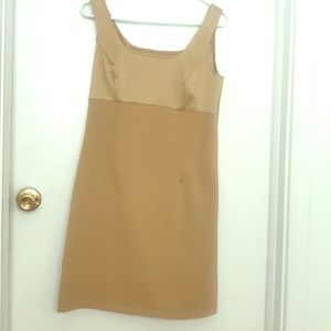 Camel color dress with blazer
